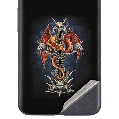 Gothic Dragon & Skull Cross by Sarah Richter Google Pixel 5a Skin
